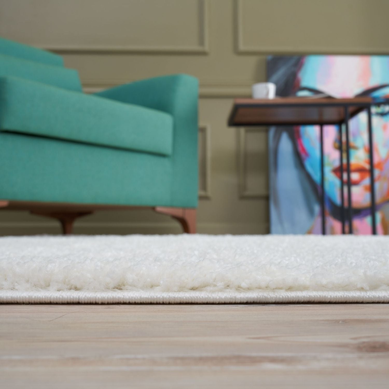 Myshaggy Solid White Rug - PN Home