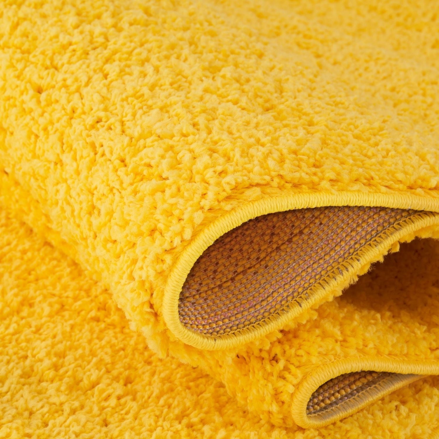 Myshaggy Solid Yellow Rug - PN Home