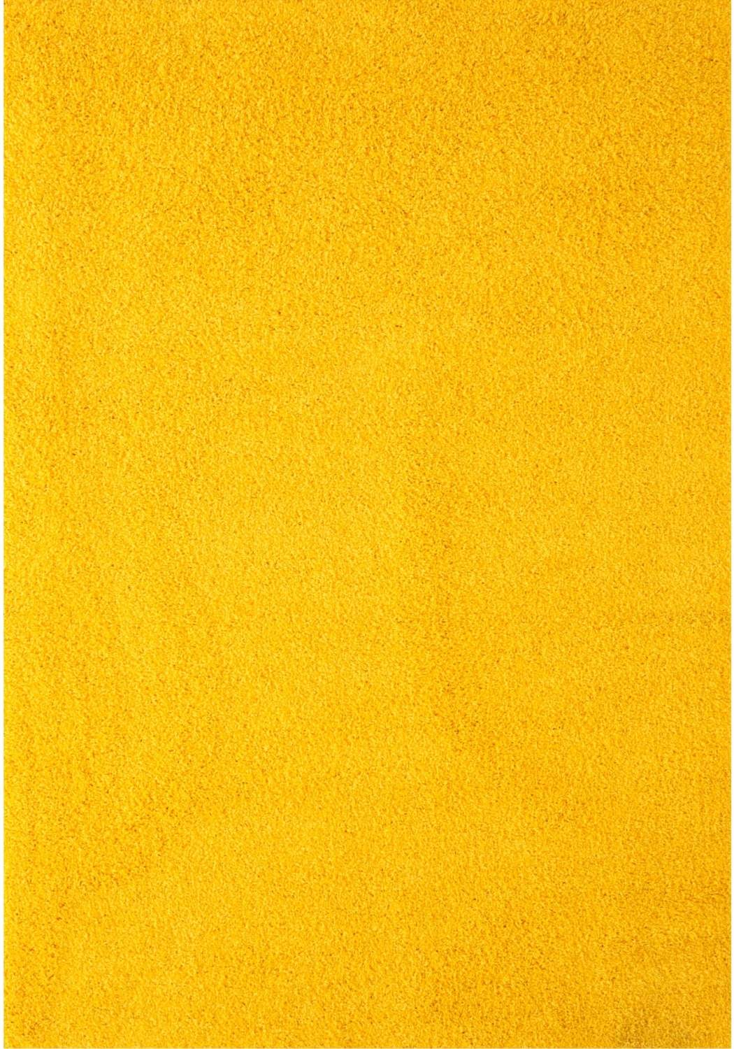 Myshaggy Solid Yellow Rug - PN Home