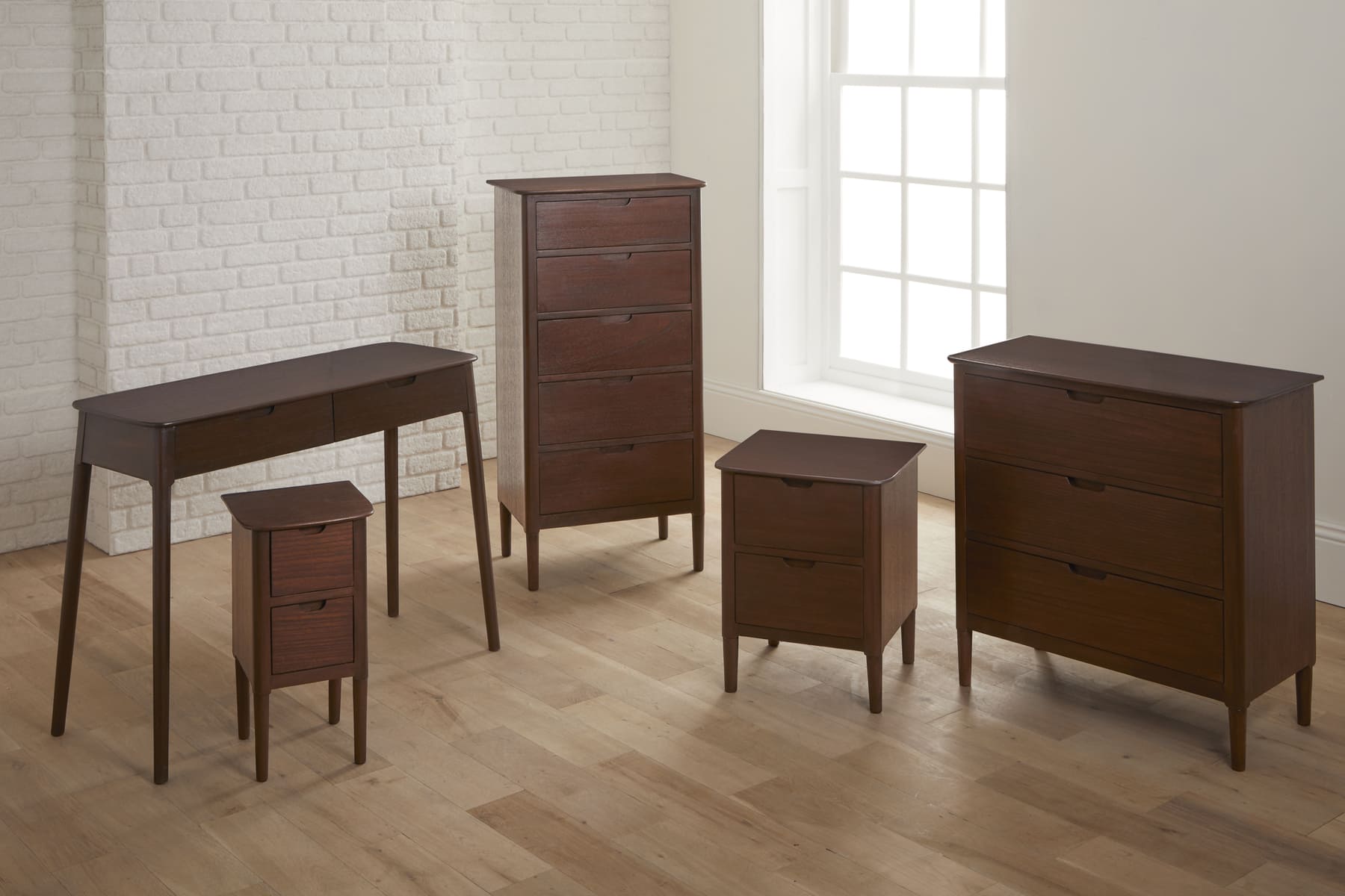 Norway Walnut Wooden Bedside Table