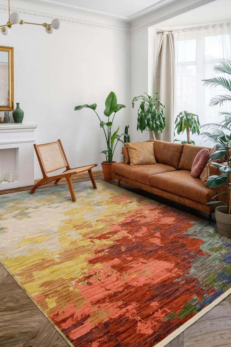 Nomad Abstract Wool-Blend Rug – Multicolour - PN Home