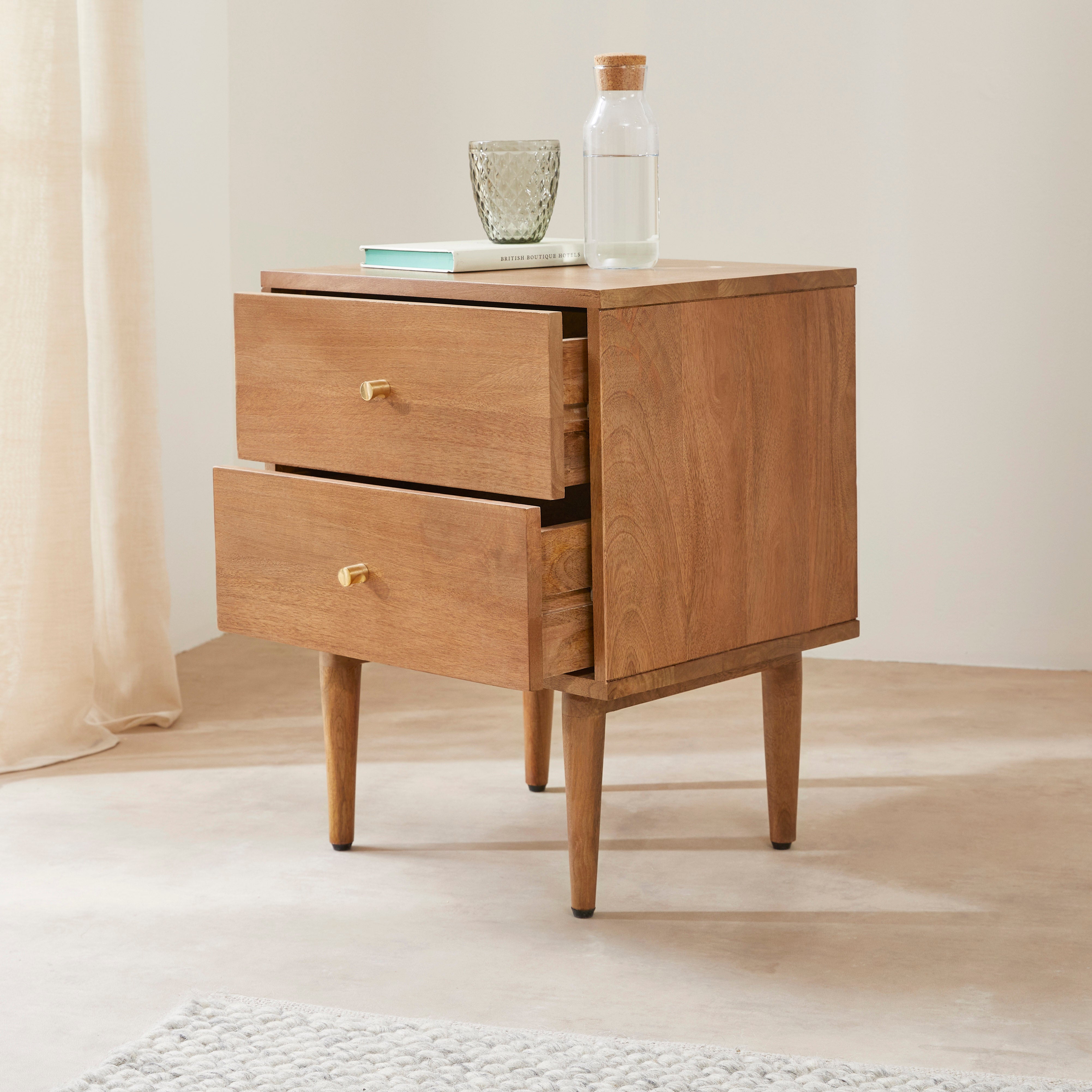 Oak bedside table