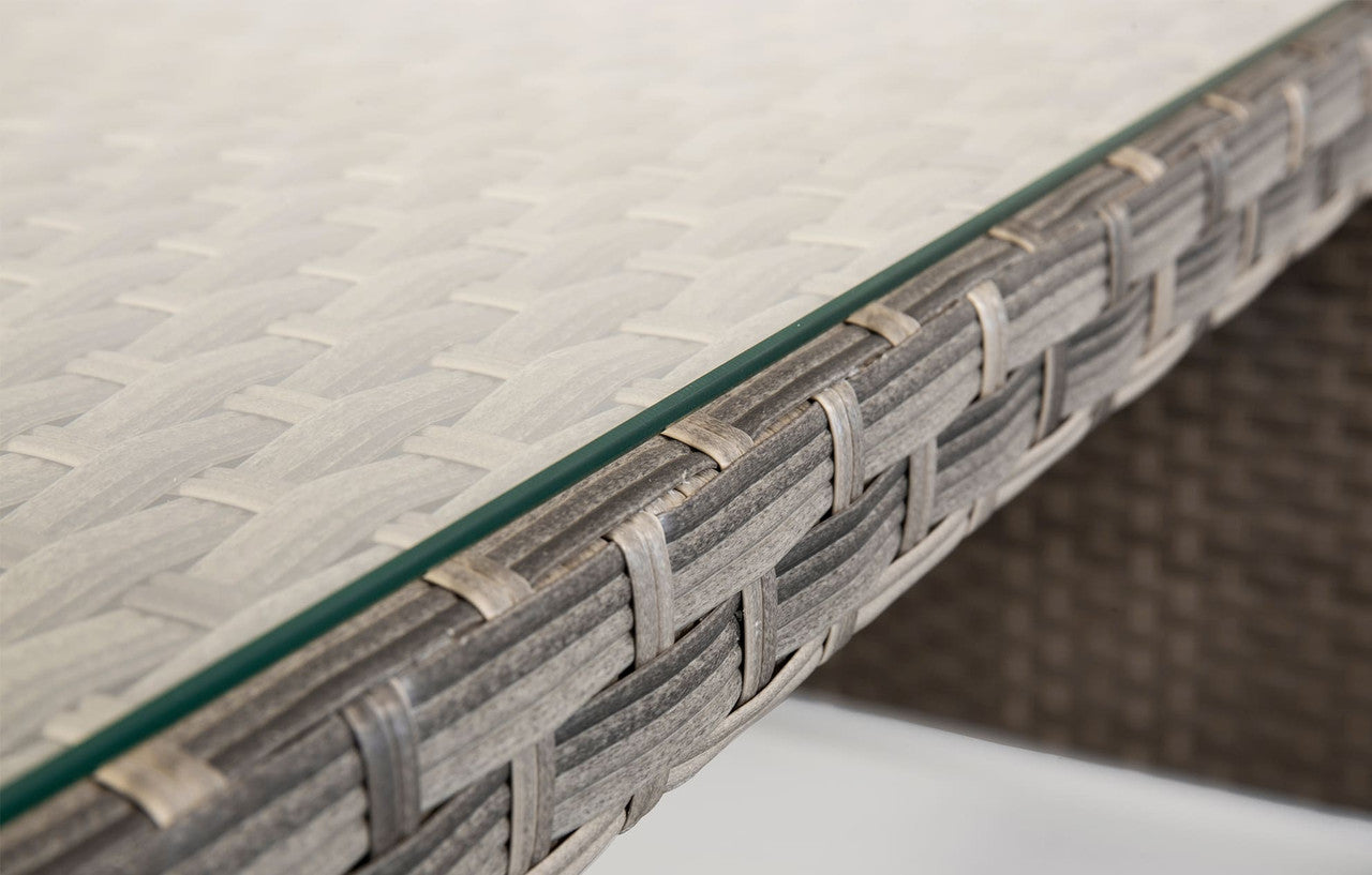 Palma Grey Corner Rattan Casual Garden Dining and Lounge Set 9 Seater - PN Home