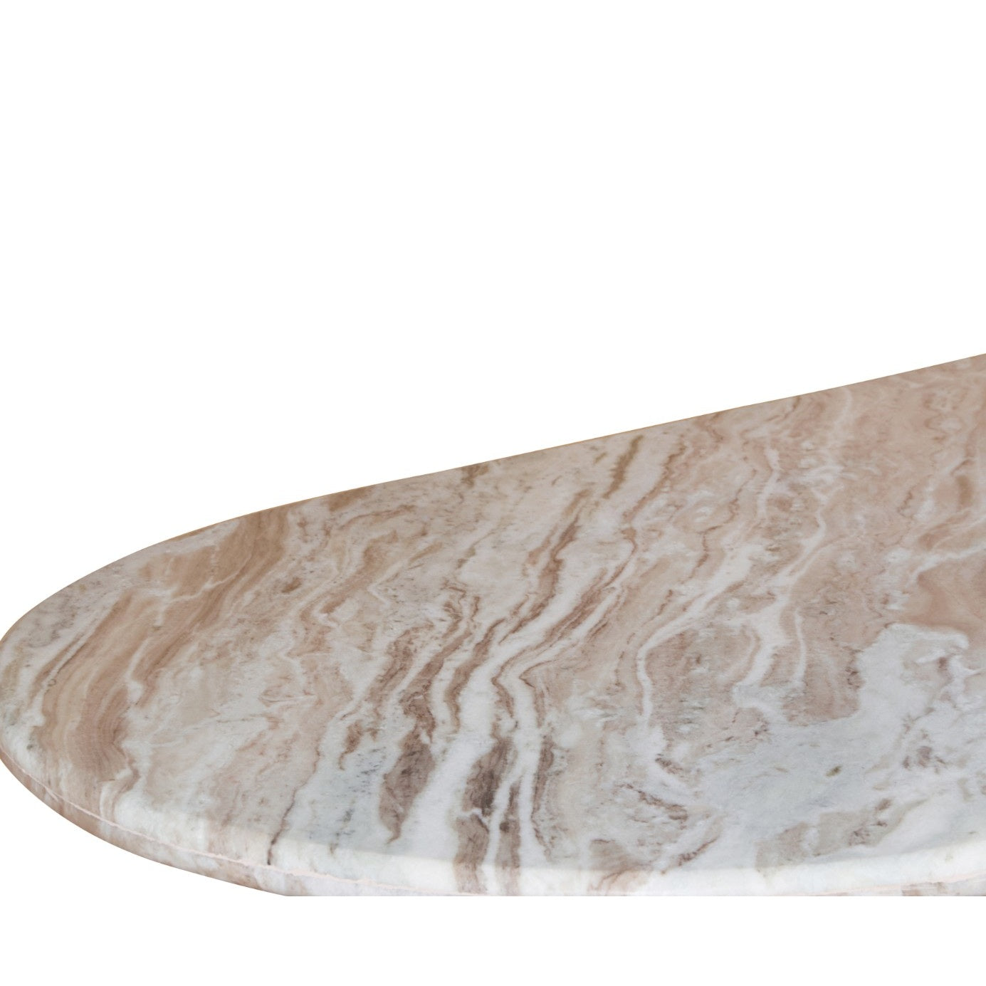 Bundi Natural Marble & Wood Pedestal Side Table