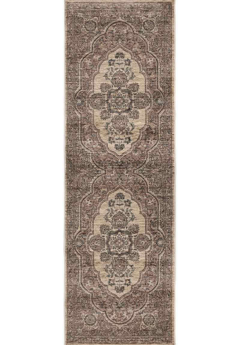 Raja Medallion Vintage Rug – Brown Heritage Elegance - PN Home