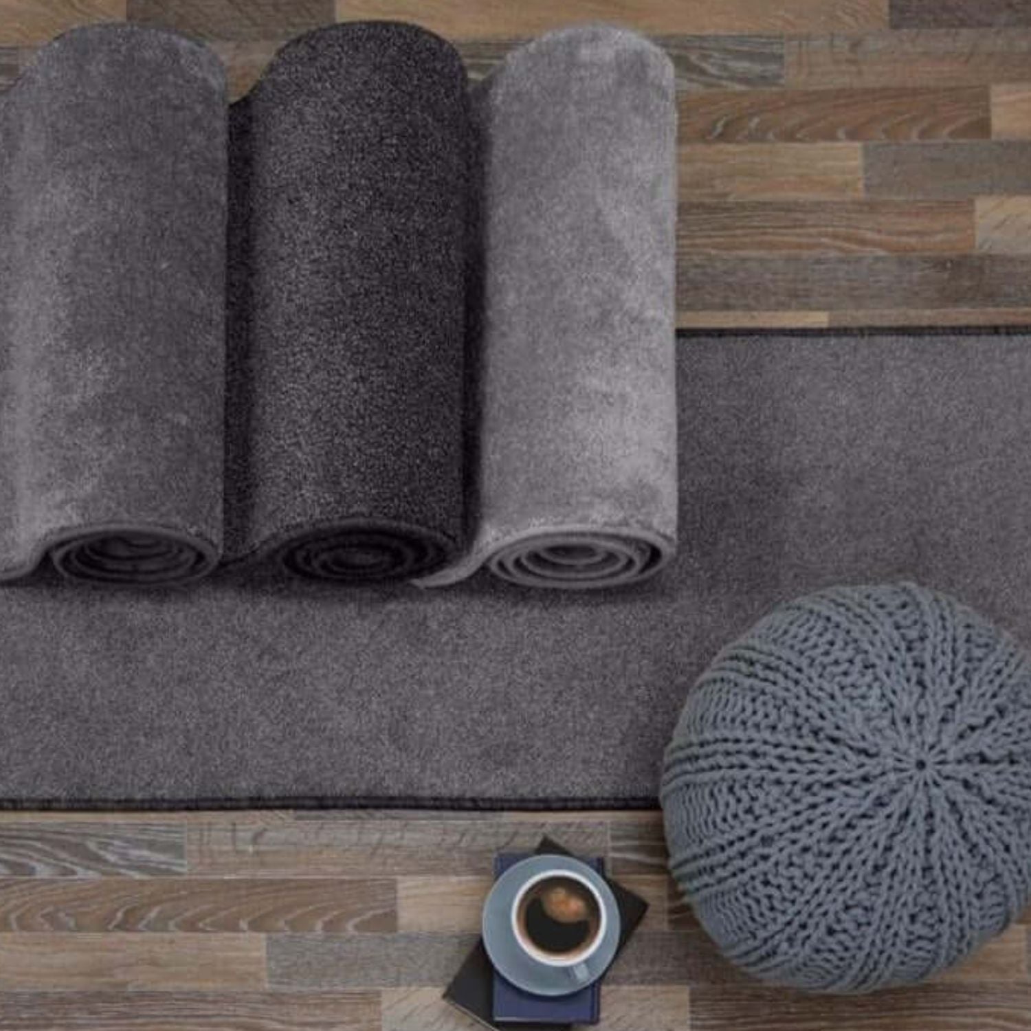 Relay Grey Recycled Low Pile Rug - PN Home