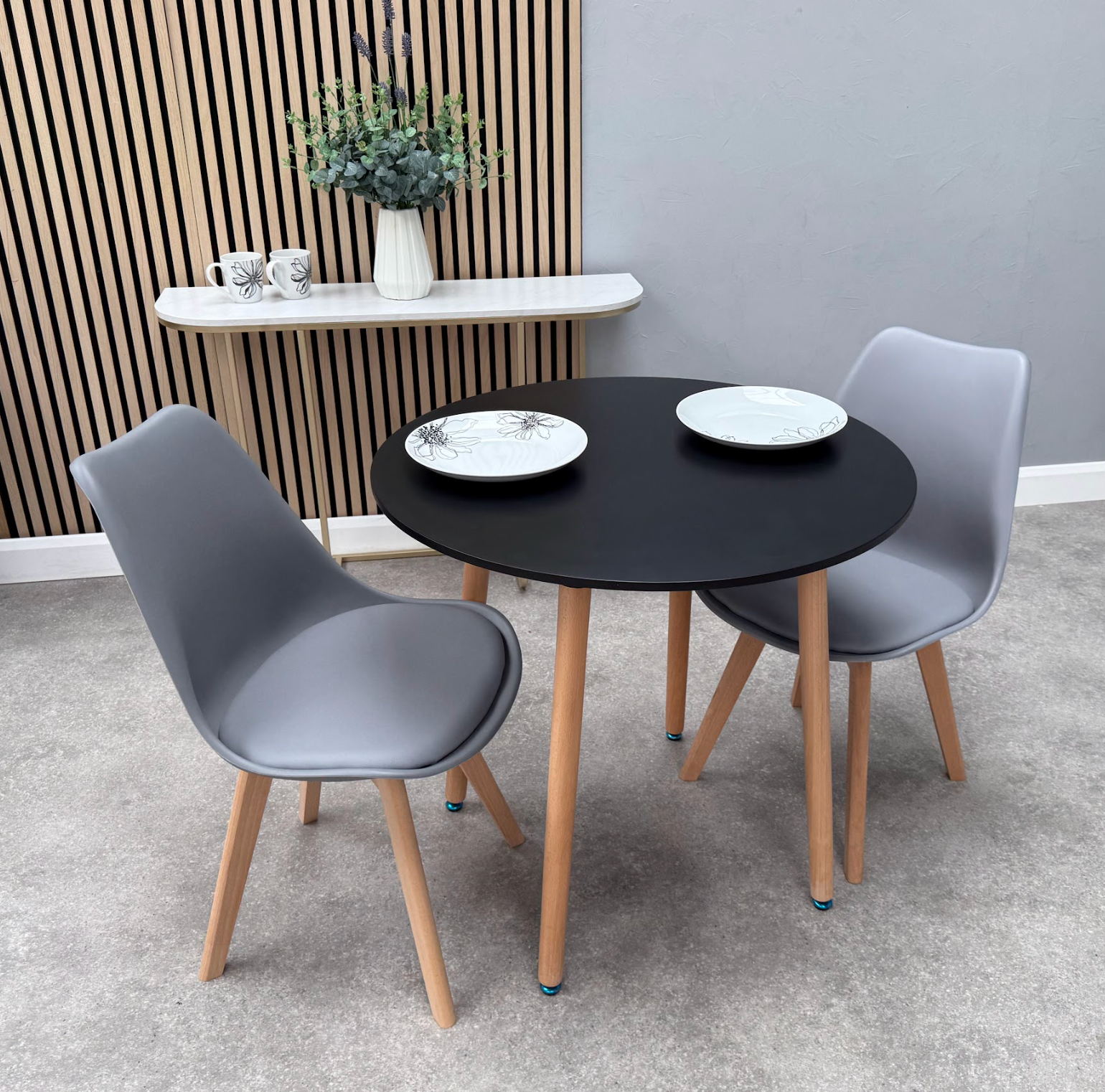 Jamie Lorenzo Halo Round Dining Set of 2 - PN Home