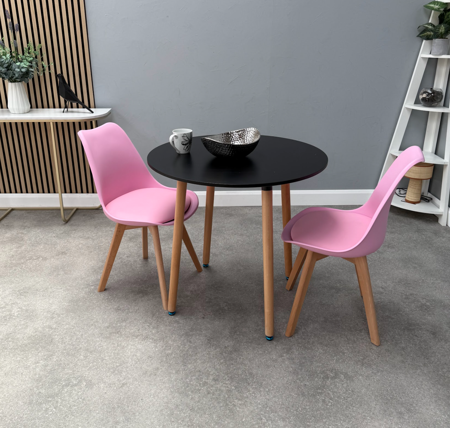 Jamie Lorenzo Halo Round Dining Set of 2 - PN Home