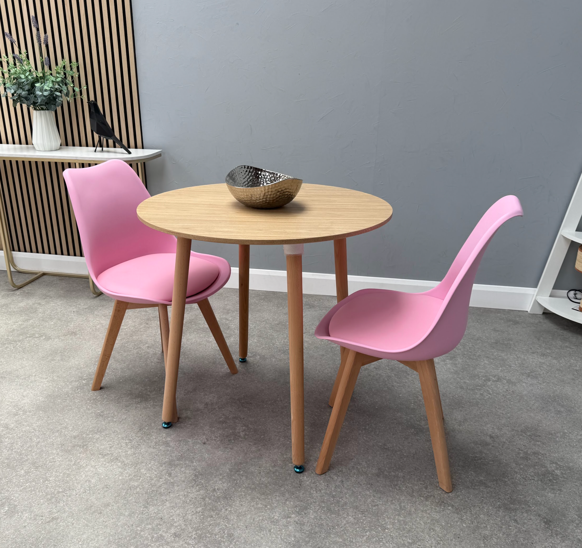 Jamie Lorenzo Halo Round Dining Set of 2 - PN Home