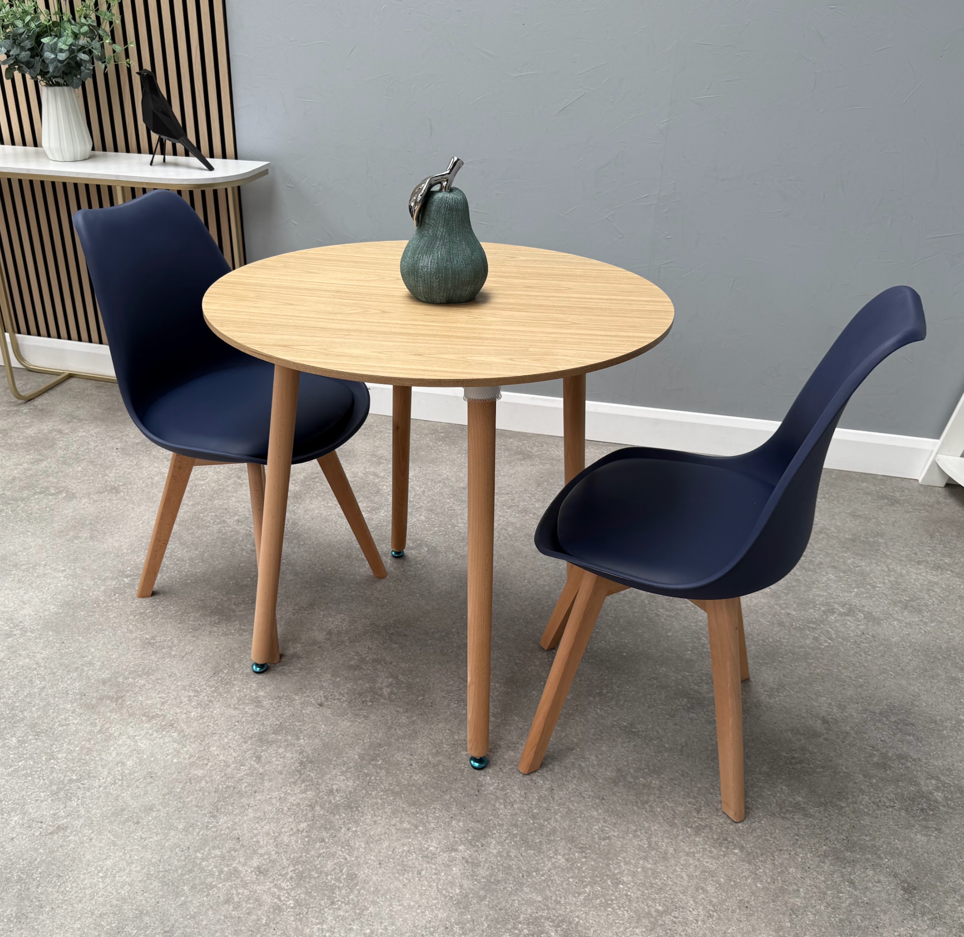 Jamie Lorenzo Halo Round Dining Set of 2 - PN Home