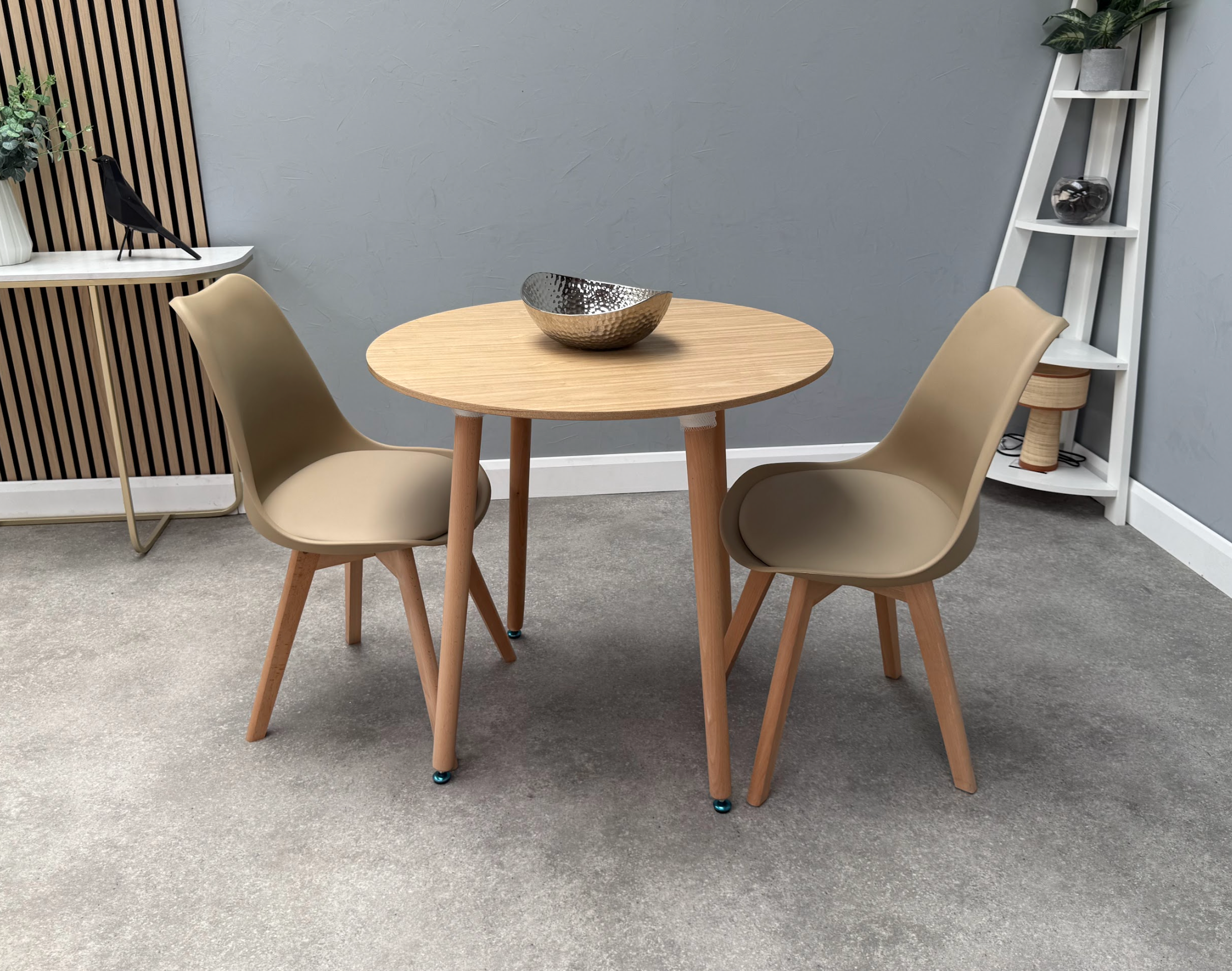 Jamie Lorenzo Halo Round Dining Set of 2 - PN Home