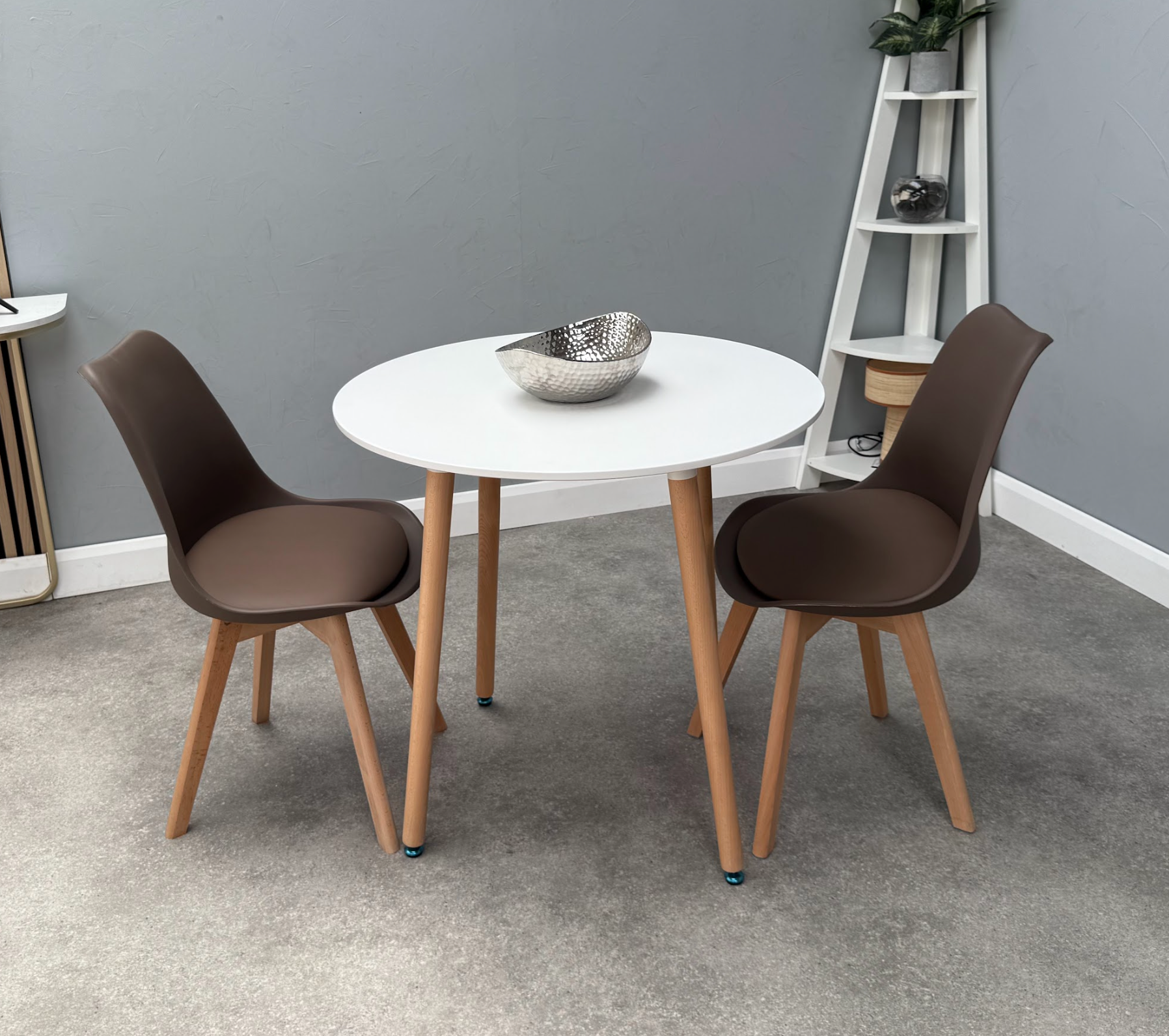 Jamie Lorenzo Halo Round Dining Set of 2 - PN Home