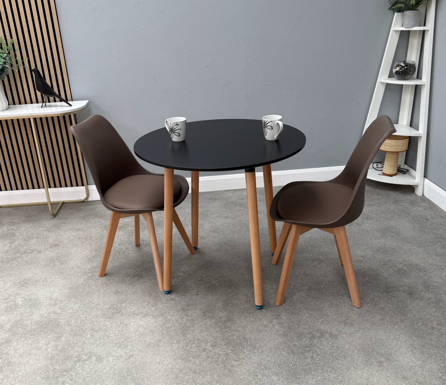 Jamie Lorenzo Halo Round Dining Set of 2 - PN Home