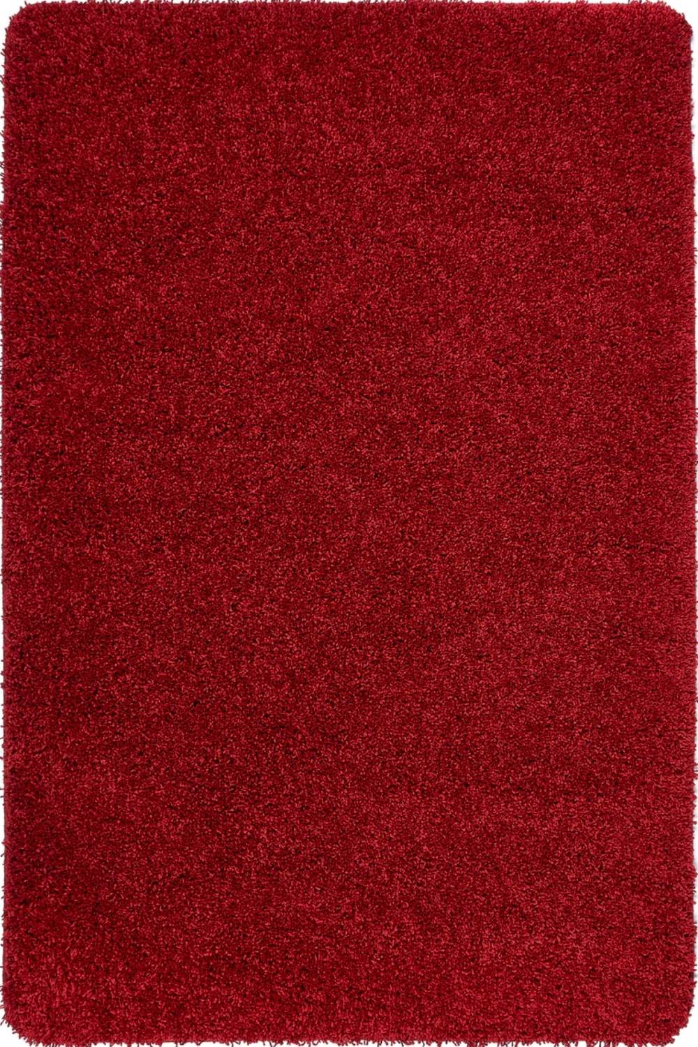 Washable Red Shaggy Rug - PN Home
