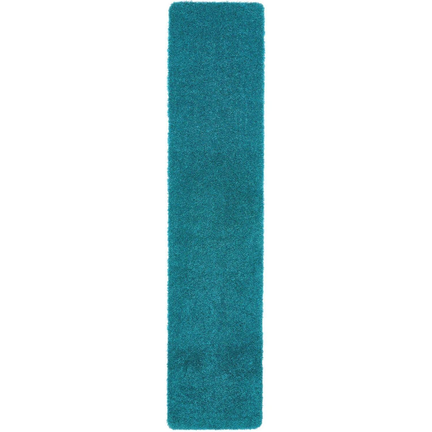 Washable Teal Shaggy Rug - PN Home