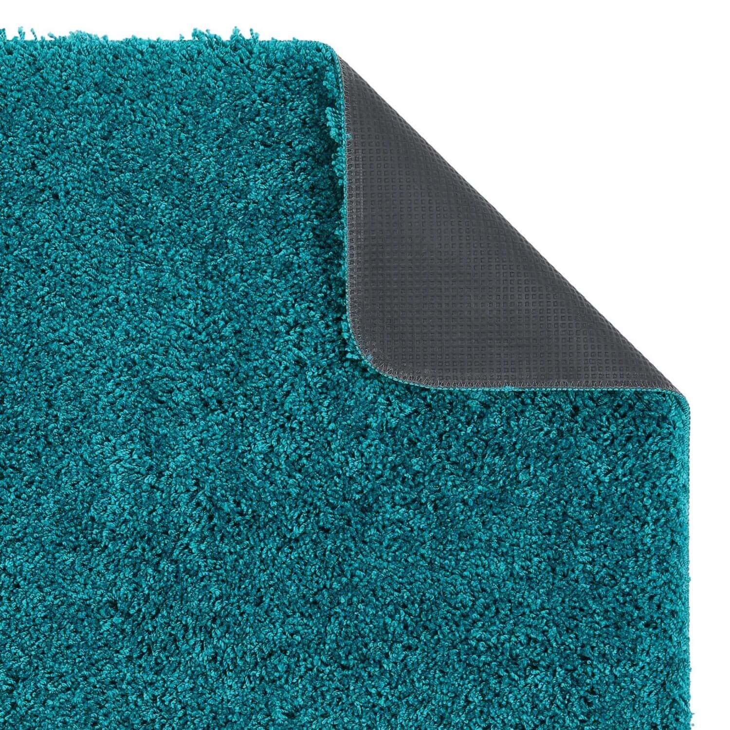 Washable Teal Shaggy Rug - PN Home