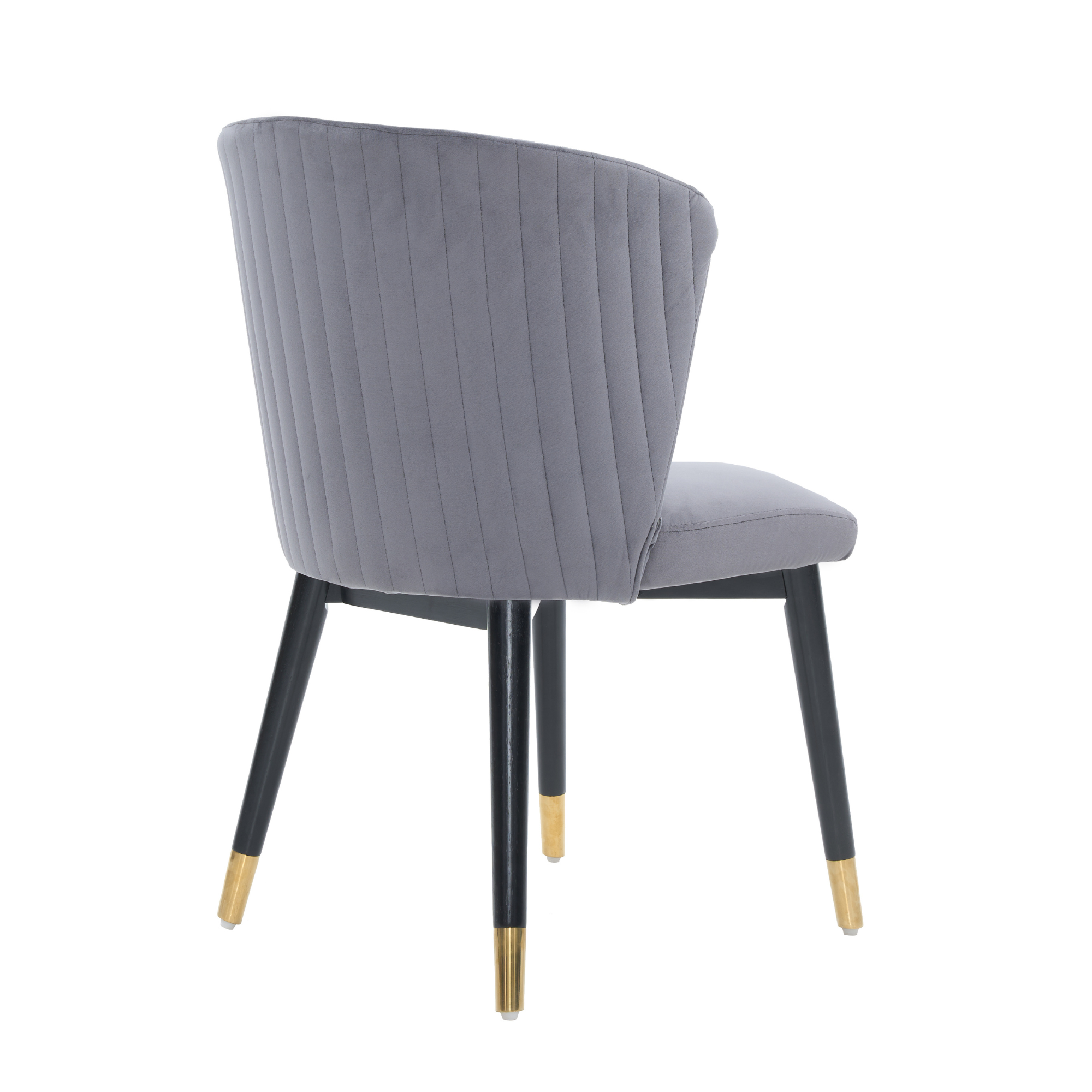 Sofina Modern Velvet Dining Chair with Tufted Back – Wooden Frame & Gold-Tipped Rubberwood Legs