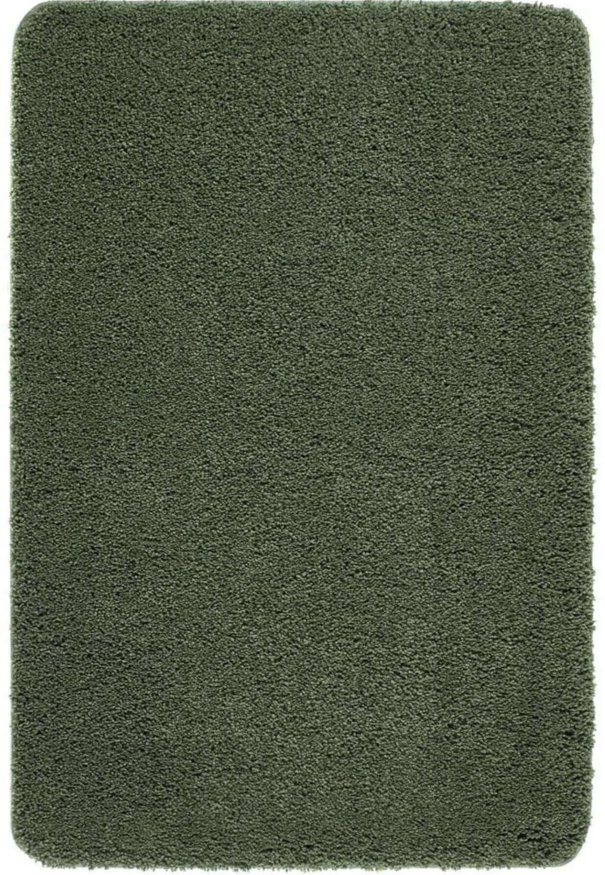 Washable Forest Green Shaggy Rug - PN Home