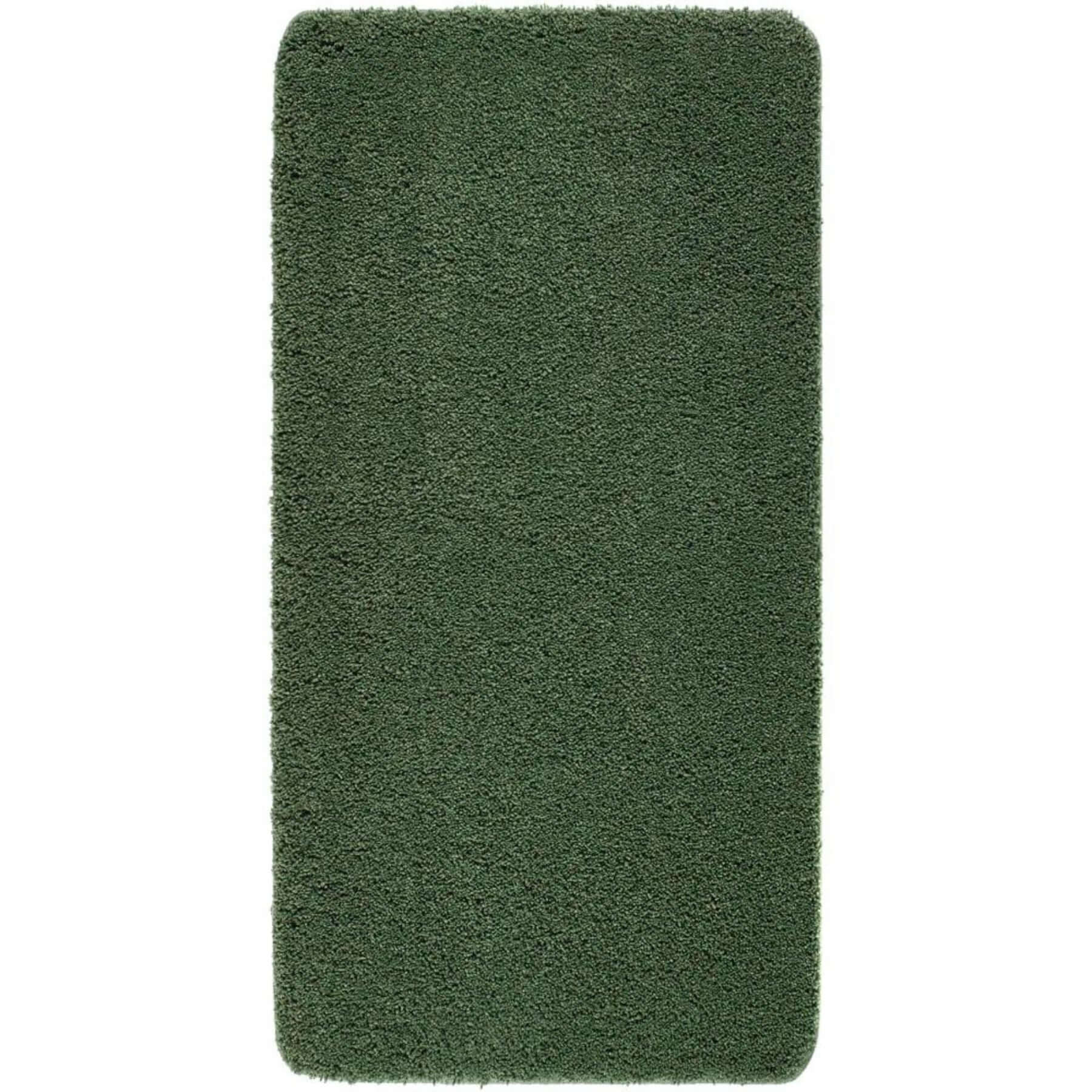 Washable Forest Green Shaggy Rug - PN Home
