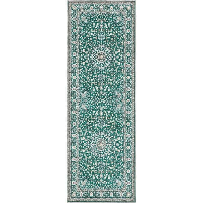 Eco-Washable Green Rug Medallion Design - PN Home