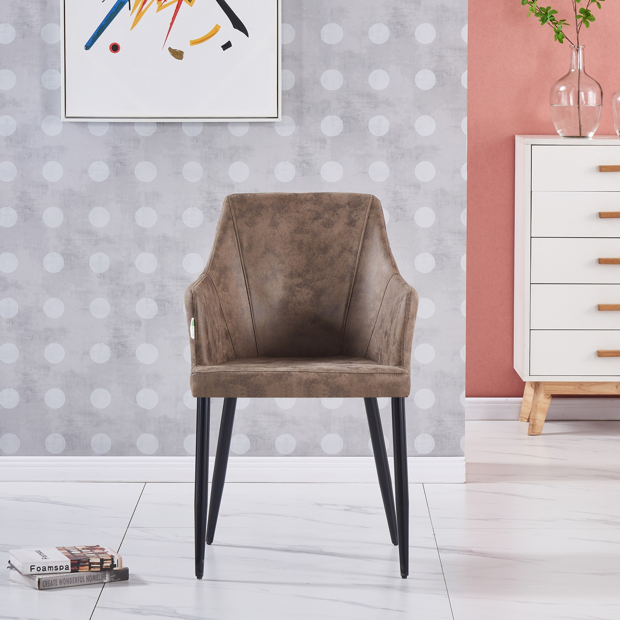 Zarah Rocco Dining Set with Oak Table and 4 Dining Chairs