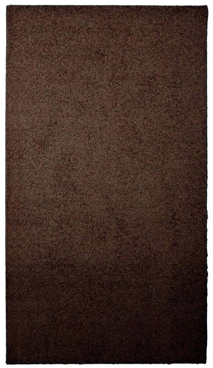 Fiji Chocolate Brown Washable Solid Shaggy Rug - PN Home