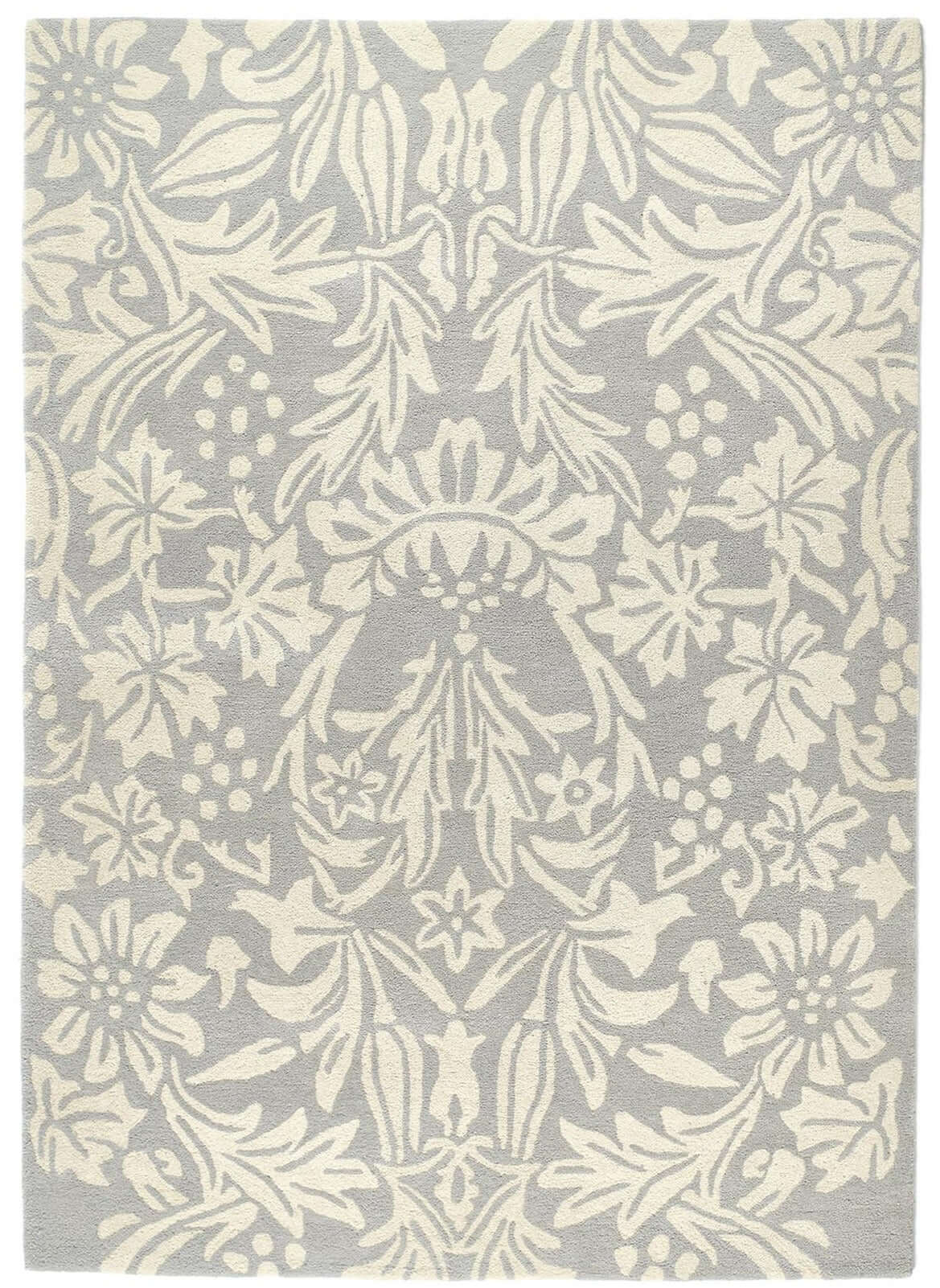 Heritage Lavender Floral Wool Rug - PN Home
