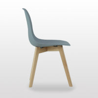 Rico Halo Dining Set with White Table and 4 Grey Chairs