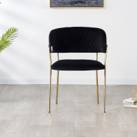 Atarah Rocco LUX 5PCs Dining Set includes an Oak Dining Table and Set of 4 Black Dining Chairs