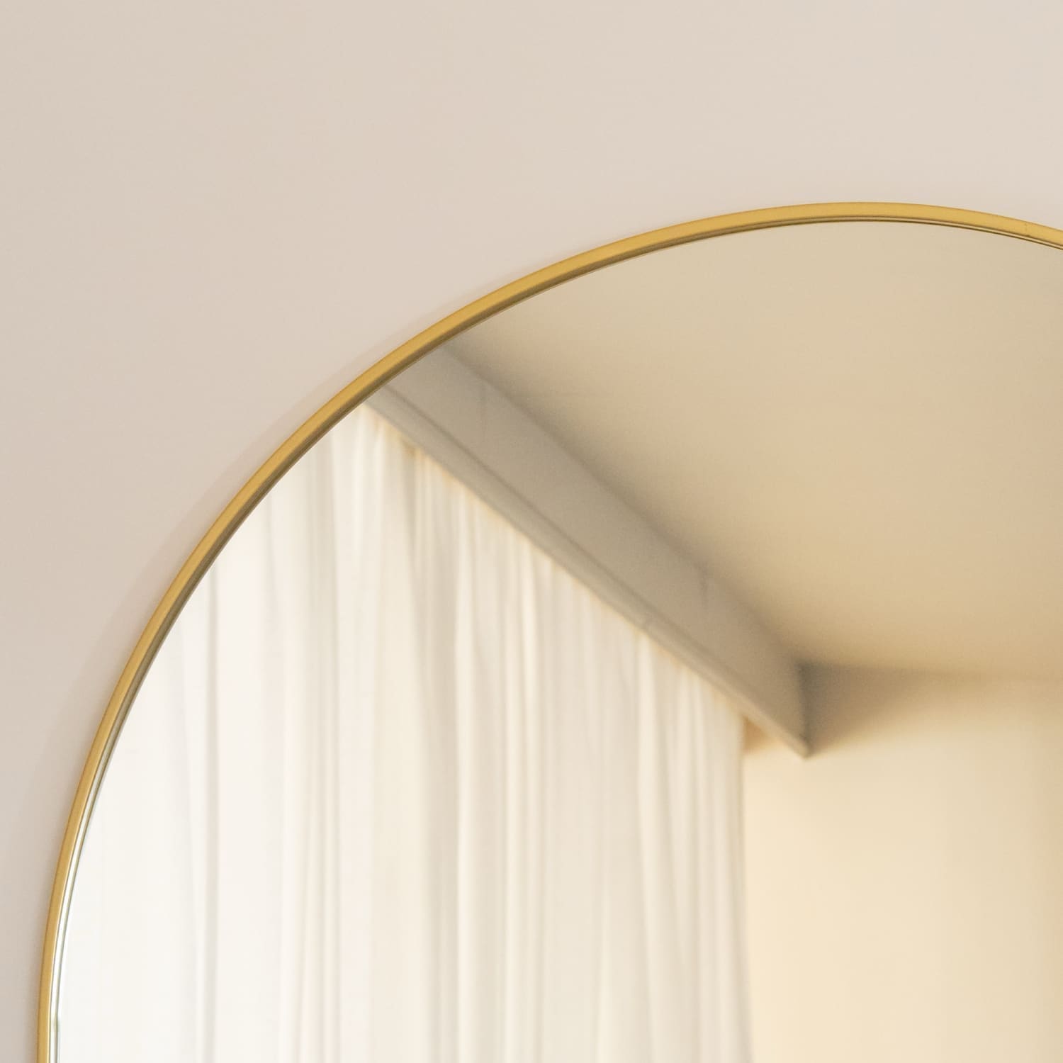 Akiko - Gold Metal Arched Mirror - 120cm x 95cm