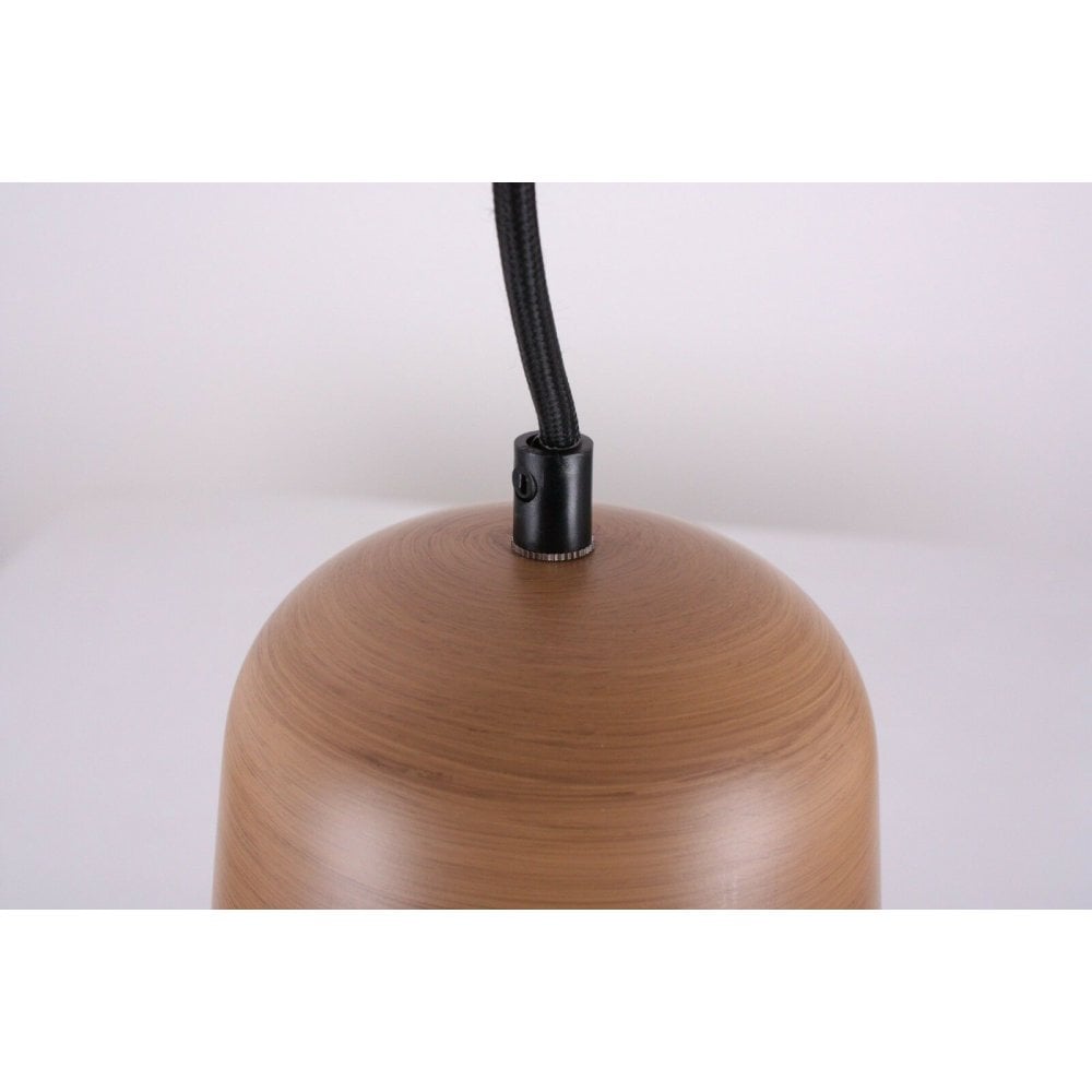 Albero Hanging Metal Pendant with Wood Effect Finish