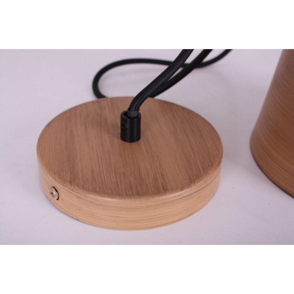 Albero Hanging Metal Pendant with Wood Effect Finish