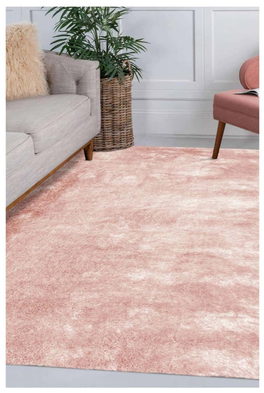Shimmer Pink Supersoft Shaggy Rug | ODS33 - PN Home