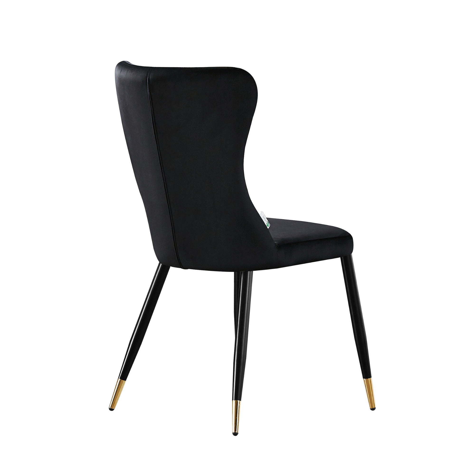 7 Pieces New York Rocco Dining Set - a Walnut Rectangular Dining Table and Set of 6 Green Dining Chairs