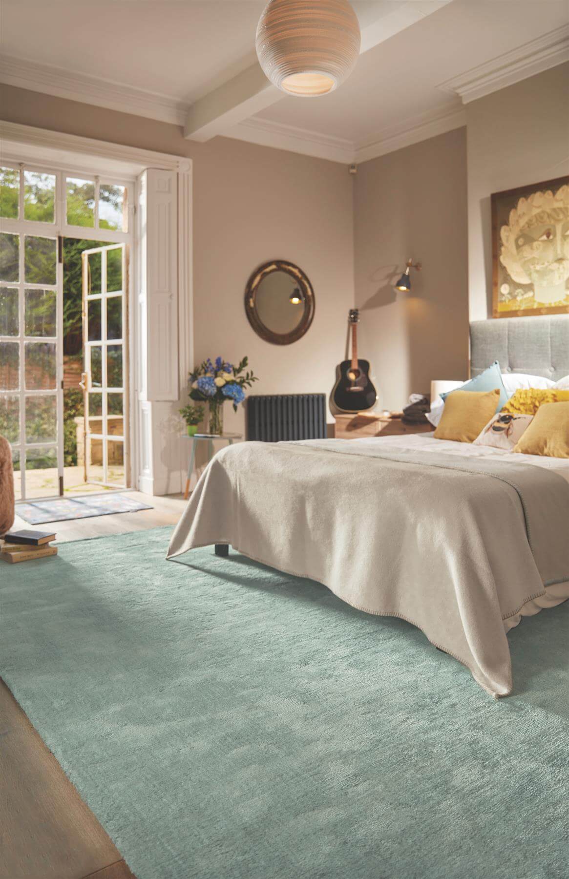 Hush Solid Aqua Luxury Rug - PN Home