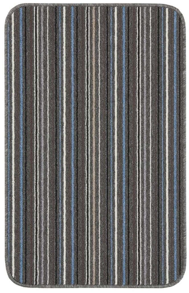 Stockholm Lead/Light Blue Washable Mat - PN Home