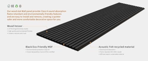 Black Oak Acoustic Wall Panels - PN Home
