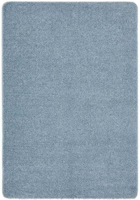 Washable Blue Shaggy Rug - PN Home