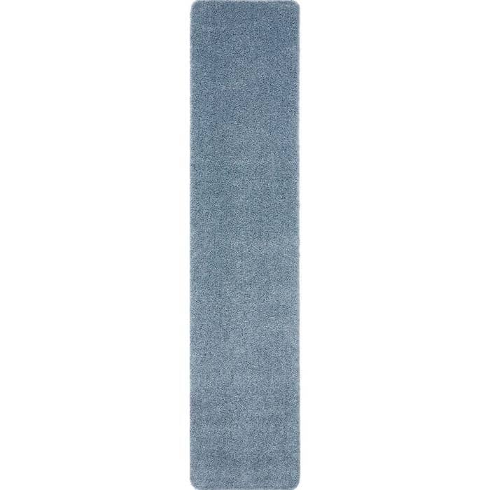 Washable Blue Shaggy Rug - PN Home