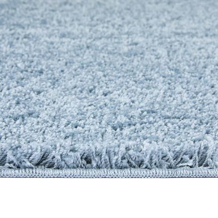 Washable Blue Shaggy Rug - PN Home