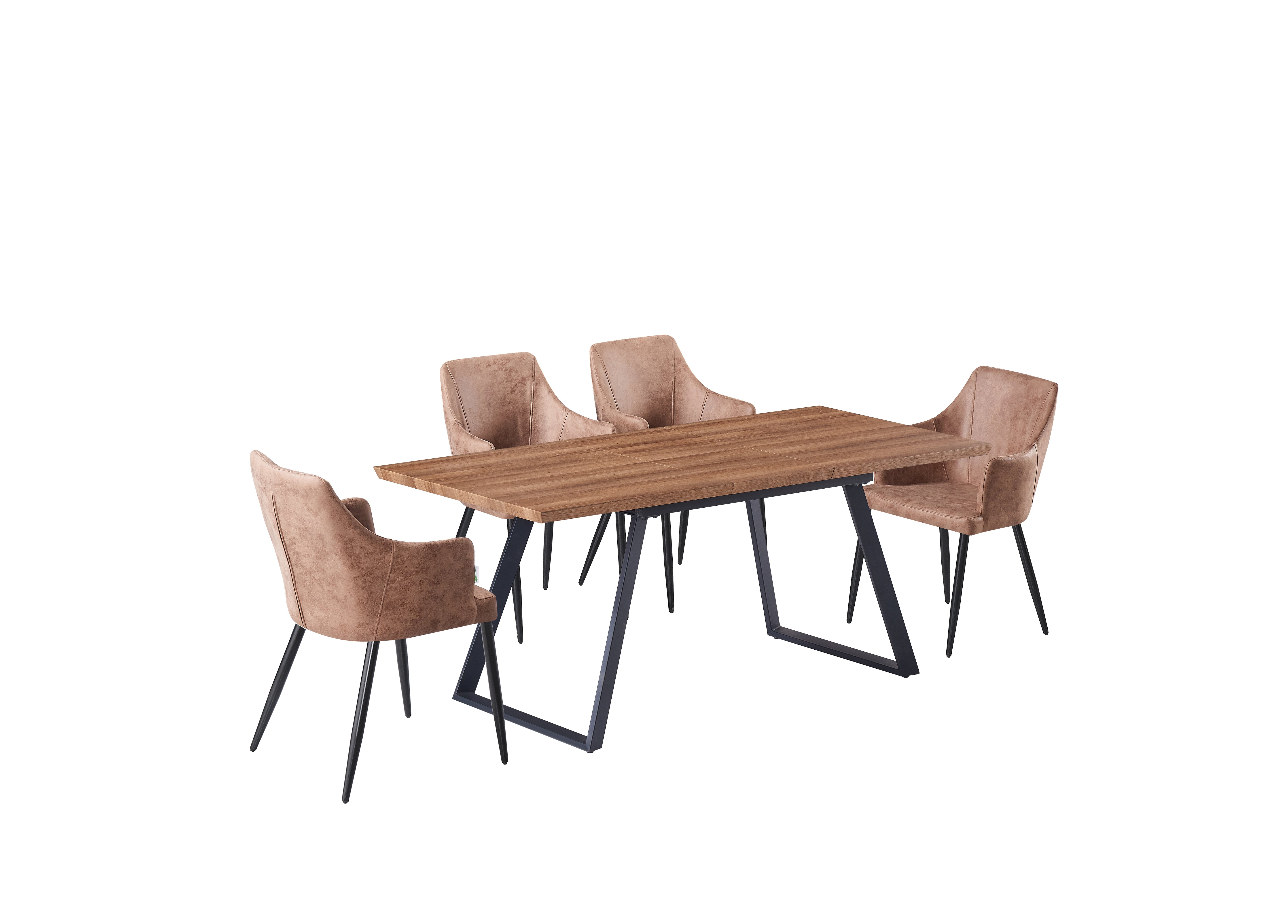 Zarah Brown Toga Lux Dining Set