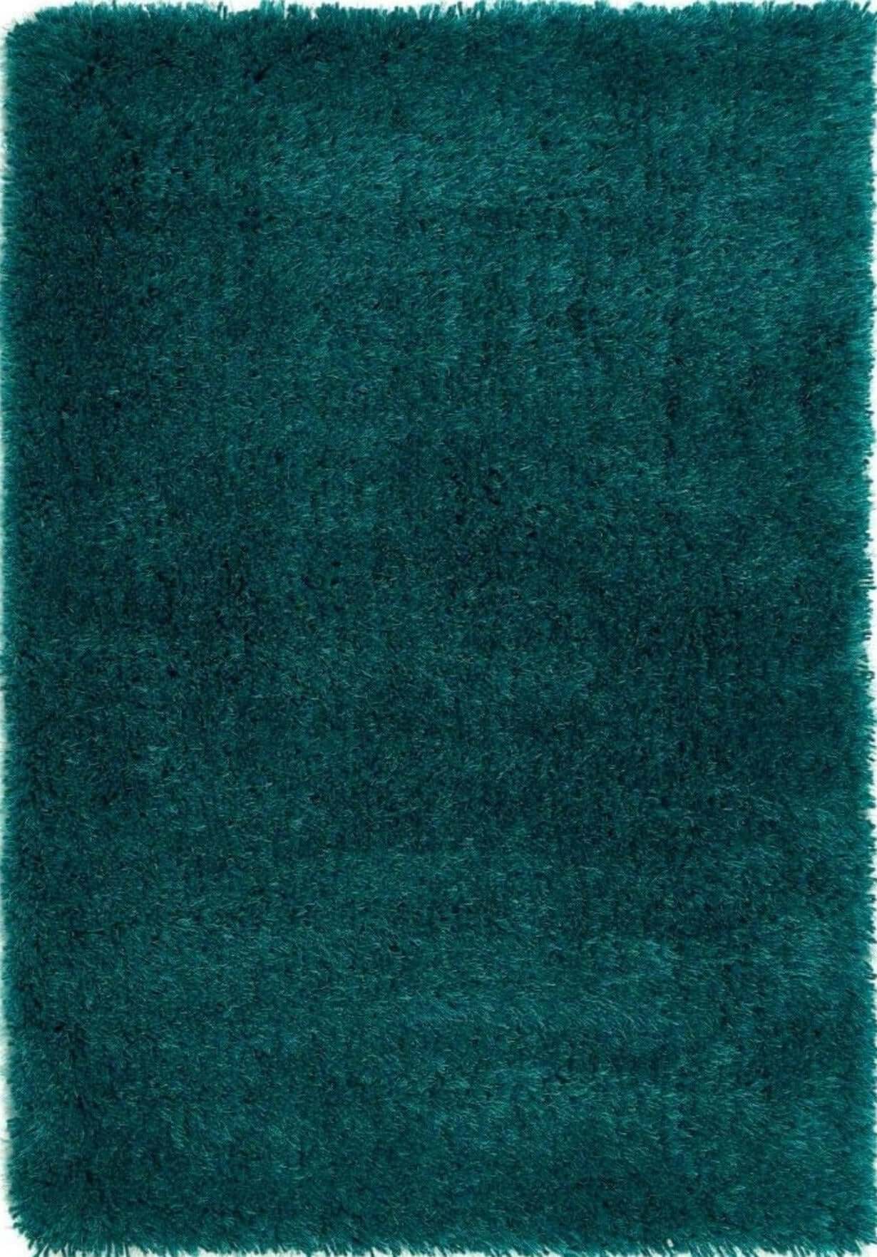 Chicago Dark Teal Shaggy Rug - PN Home