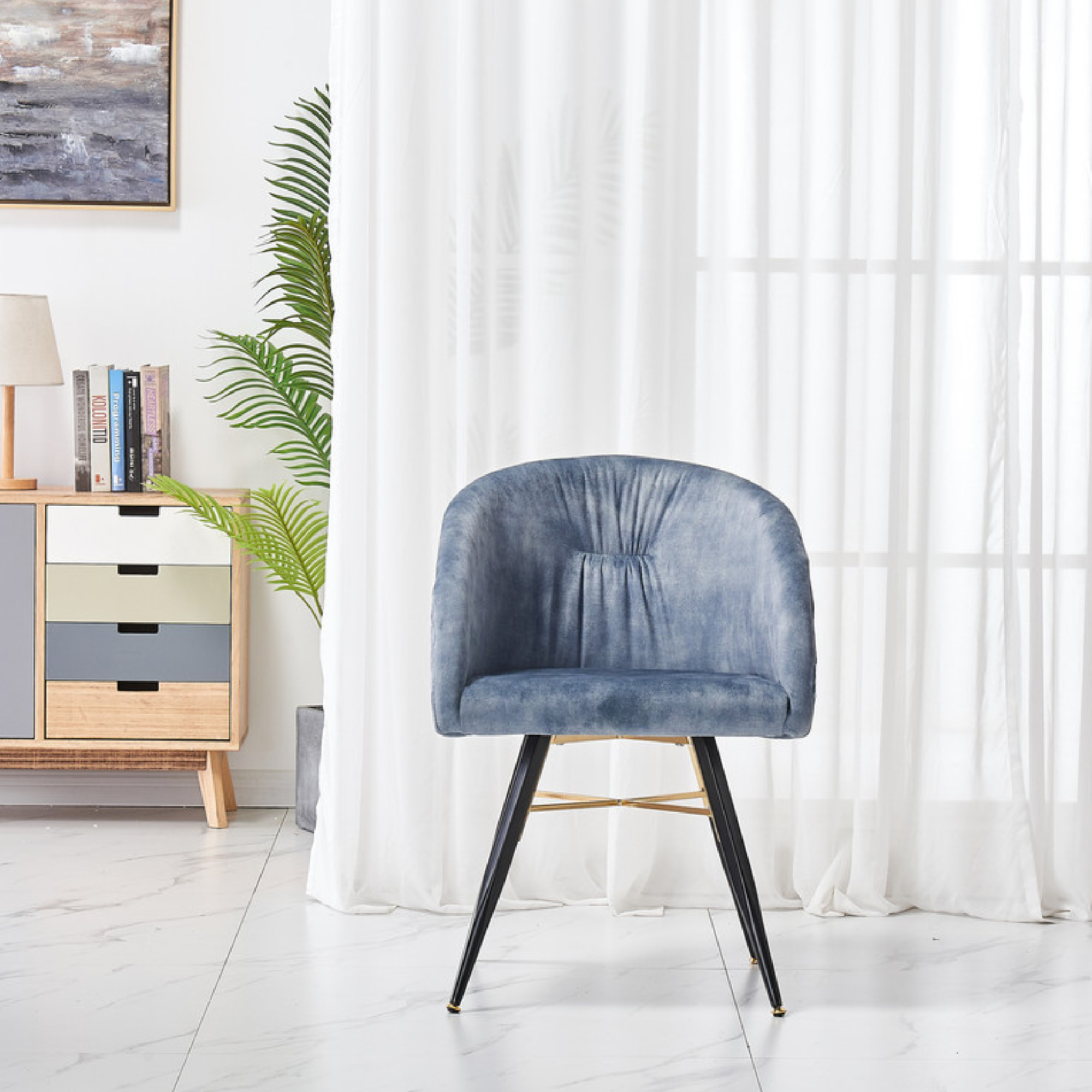 Vittorio Rocco LUX 5PCs Dining Set includes an Oak Dining Table and Set of 4 Dining Chairs