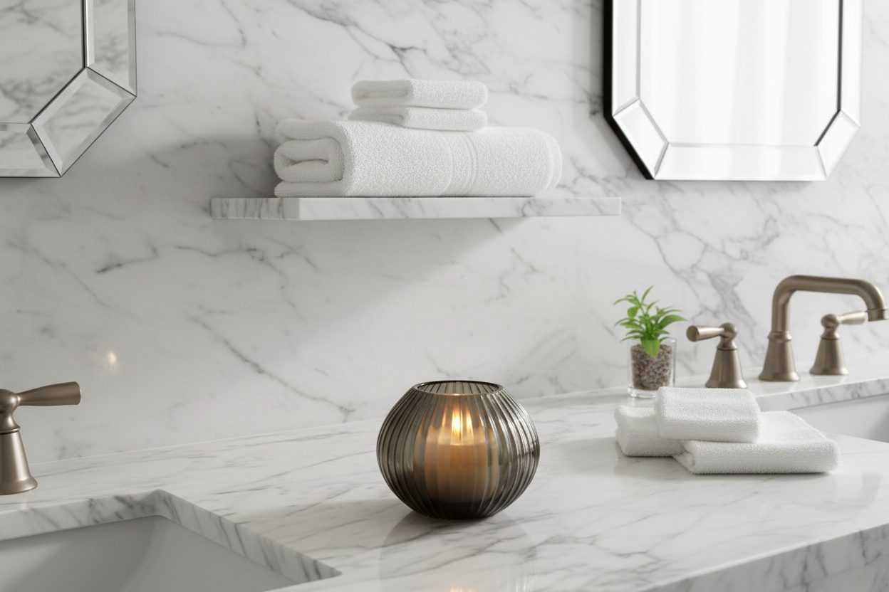 QUARTZ Candleholder- H12 D15 cm - INDIGO SMOKE - PN Home