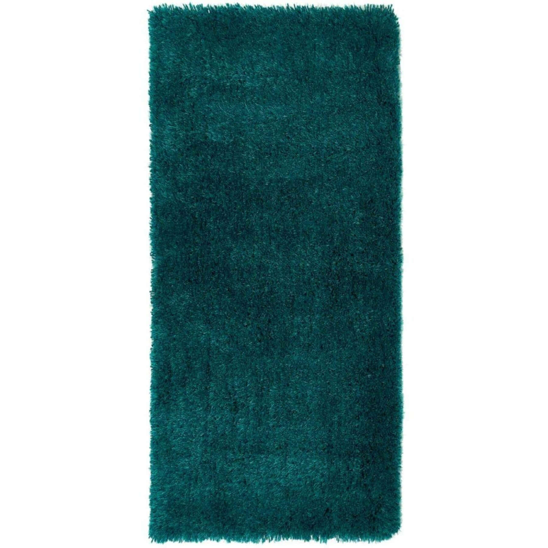 Chicago Dark Teal Shaggy Rug - PN Home