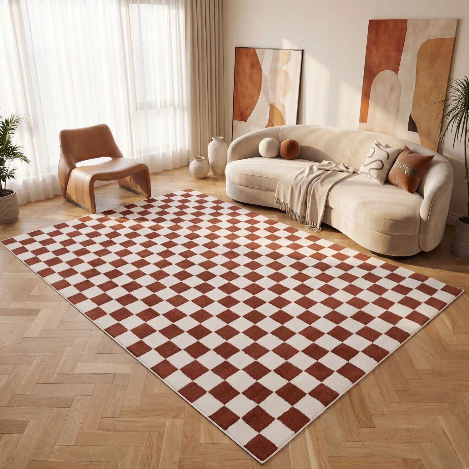 Loft Checkerboard Terra Rug - PN Home