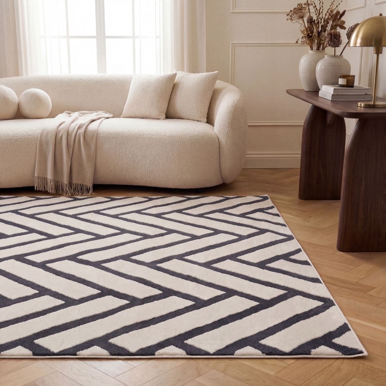 Loft Chevron Blue Rug - PN Home