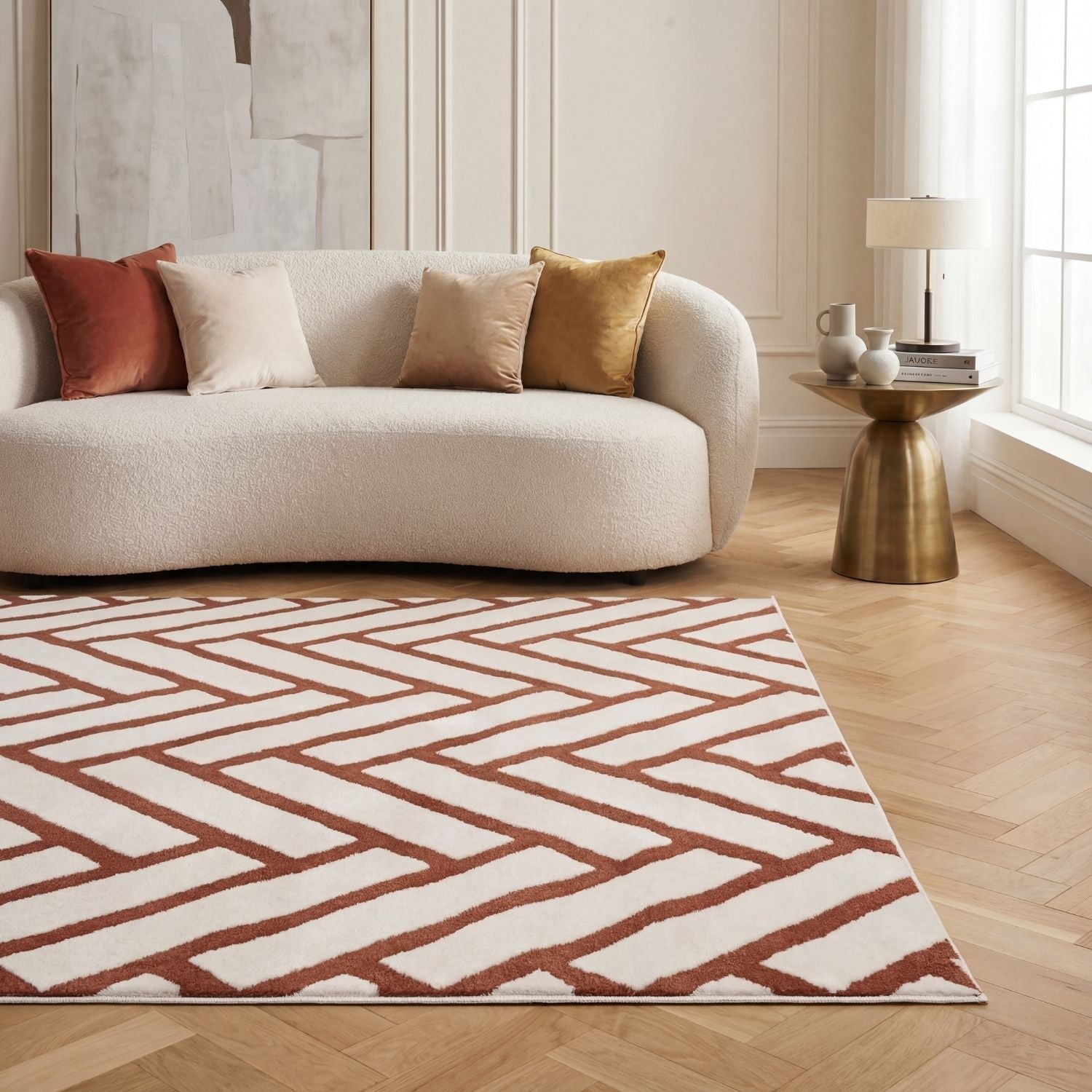 Loft Chevron Terra Rug - PN Home
