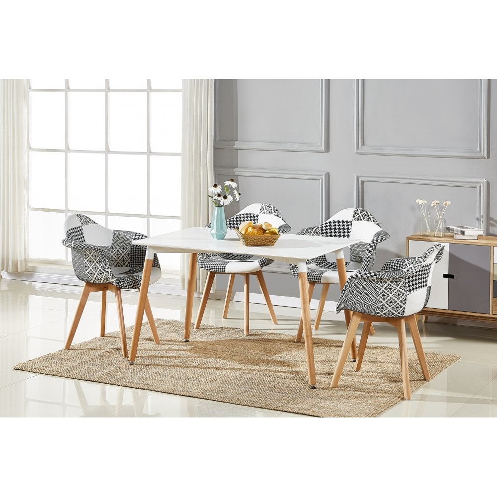 velvet patchwork dining chairs