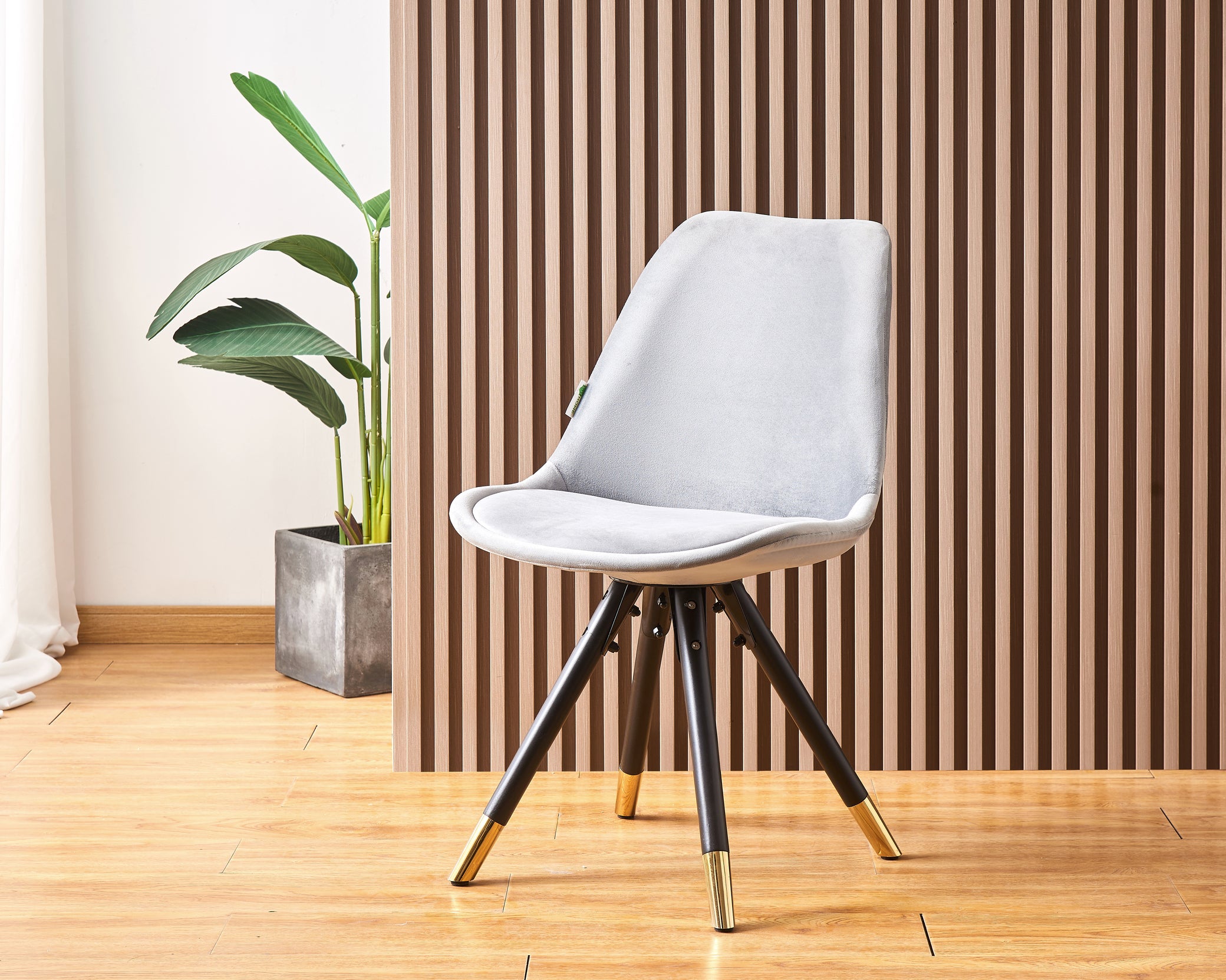 Sofia Cosmo Black LUX Dining Set with 6 Velvet Chairs